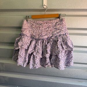 Auguste The Label Lavender Floral Mini Skirt